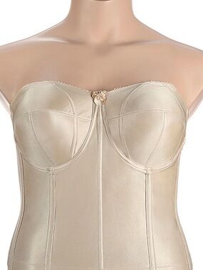 Elila Strapless Longline Bustier in Champagne